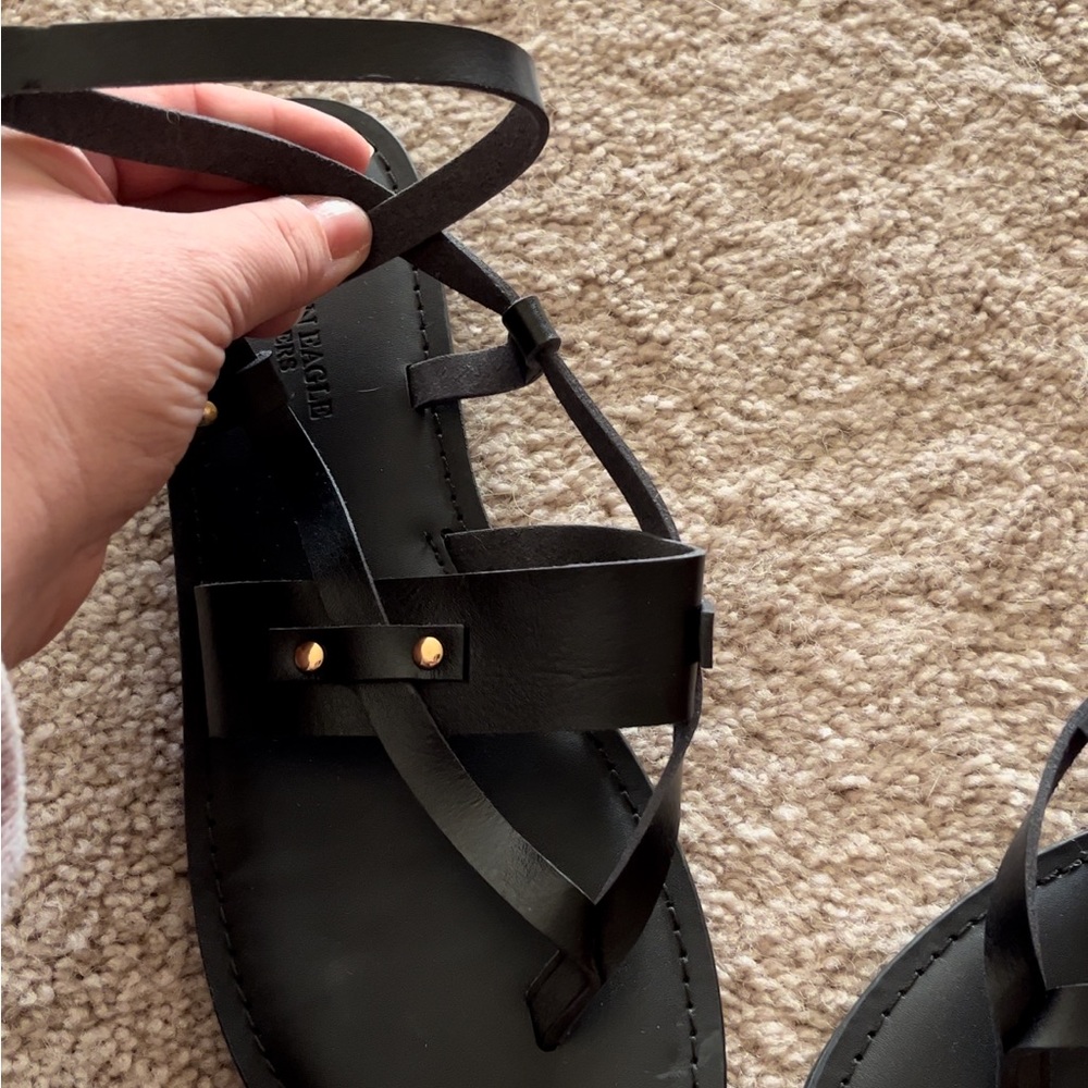 NWOT Black Gladiator American Eagle Sandals Size 8
